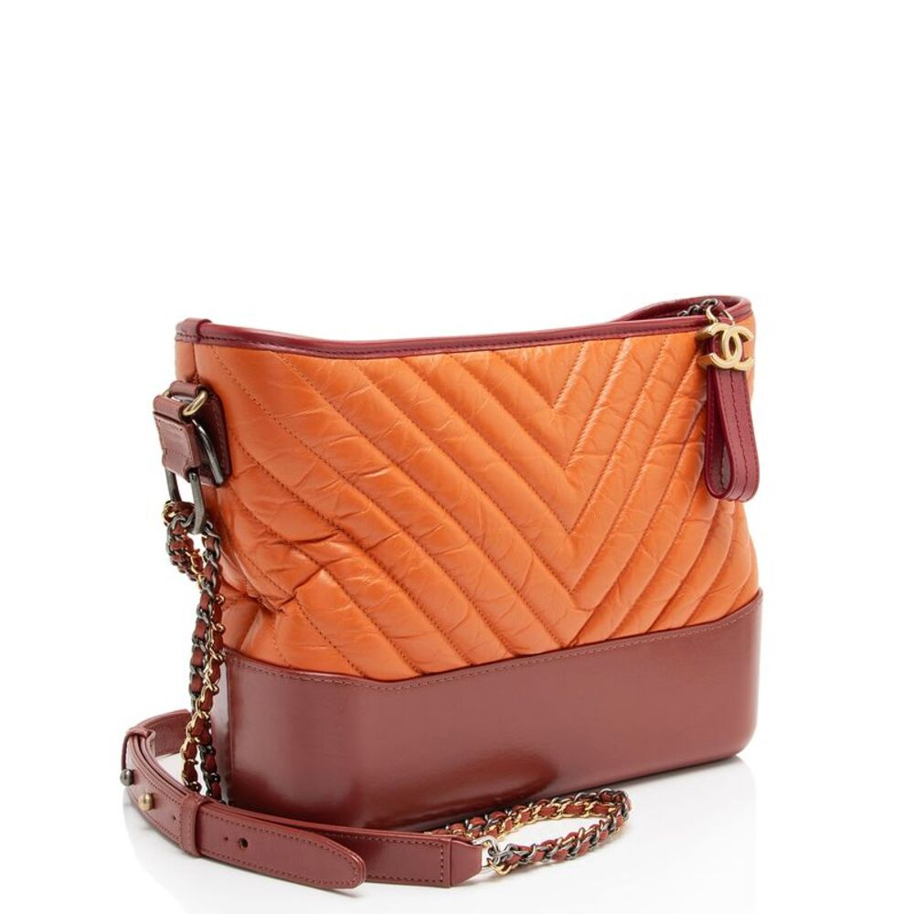 Chanel Chevron Aged Calfskin Gabrielle Medium Hobo - Picture 2 of 13